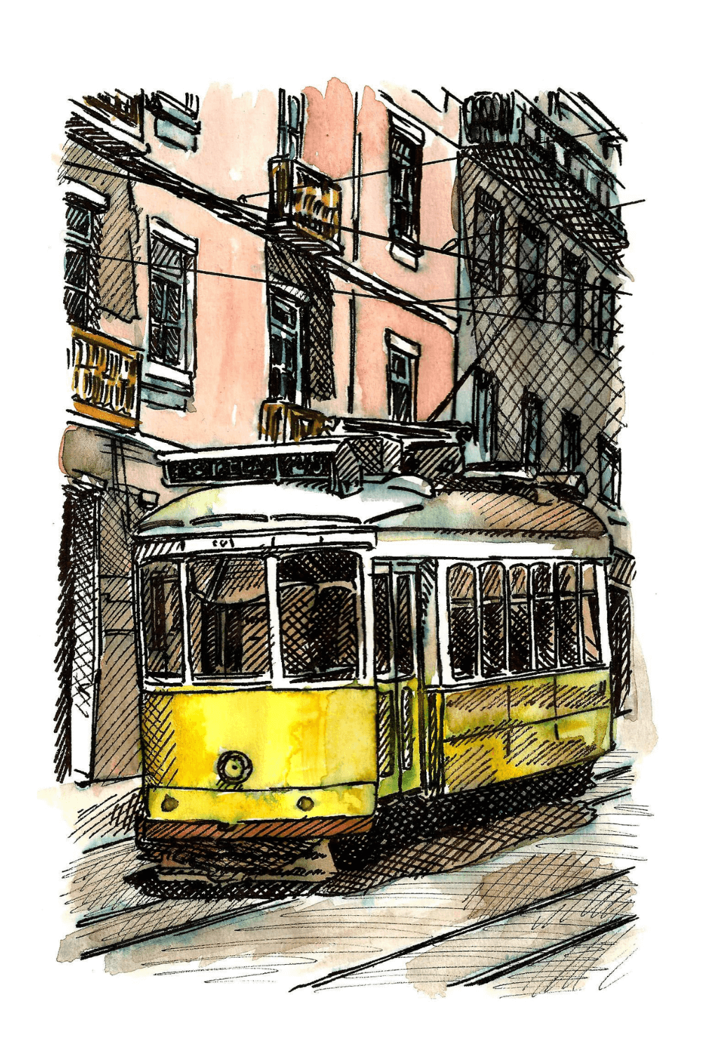 illustration tram Lisbonne